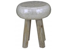 Wooden capiz stool