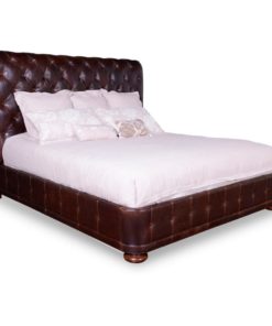 Leather bed frame