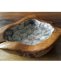 Wooden capiz bowl