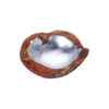 Silver inlay wooden bowl