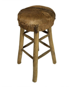 Goat hide bar stool