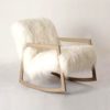 Synthetic fur rocking chair